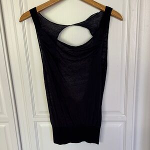 Roberto Colina brand -Sleeveless Top with back Cutout in Navy (no size)